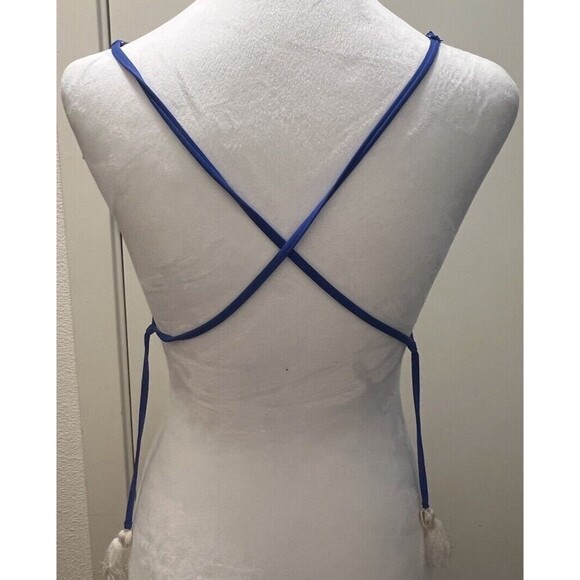 Isabella Rose Blue Seashell Triangle Bikini Top - Adjustable Straps Size S - Picture 3 of 5